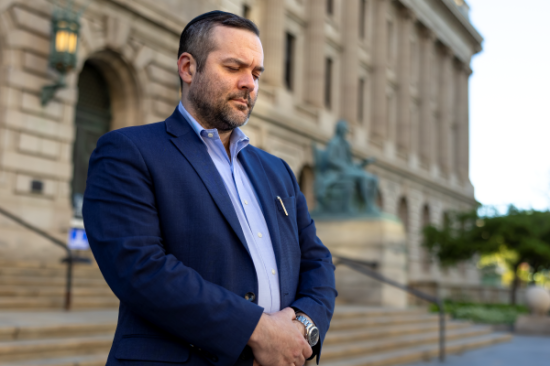 Harassed—for trying to pray in his home with friends.