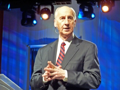 Jack Hayford, president of the Foursquare Church, opens the weeklong Foursquare Convention with a message titled "How God Emerges a New Generation," on May 29, 2006.