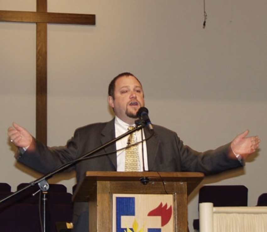 Jews for Jesus Executive Director David Brickner addressing the students at the Midwestern Baptist Theological Seminary campus in Kansas City, Missouri.