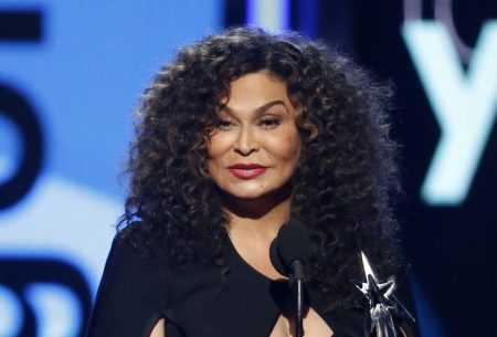 Tina Knowles accepts the award for her daughter Beyonce for Video of the Year for "Formation" at the 2016 BET Awards in Los Angeles, California, June 26, 2016.
