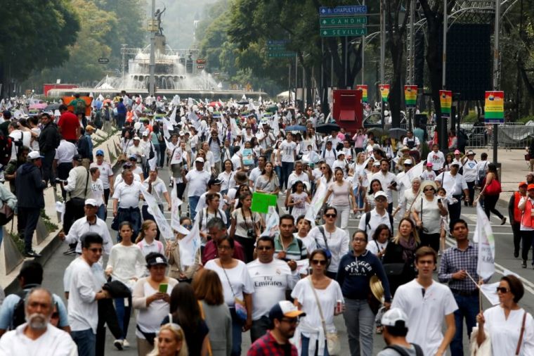 Mexico march against the legalization of gay marriage