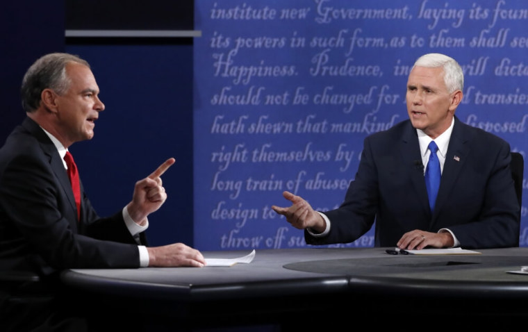 Tim Kaine, Mike Pence