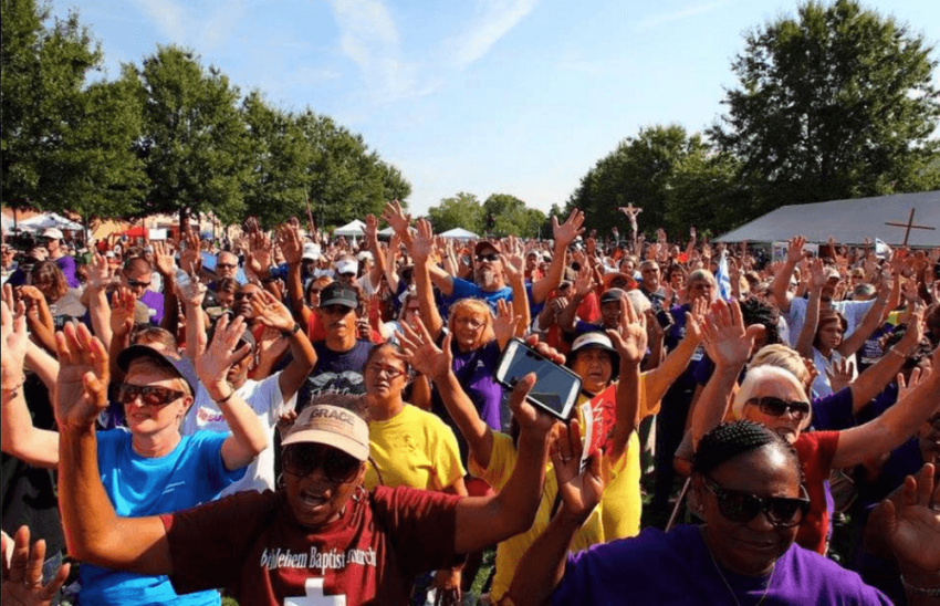 The second annual "March for Jesus Augusta" on October 22, 2016, in Augusta, Georgia.