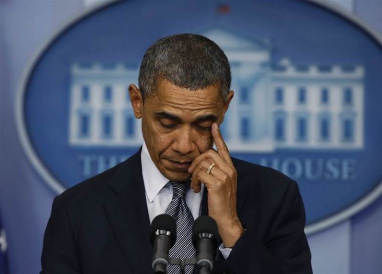 President Obama speaks about the shootings at Sandy Hook Elementary School