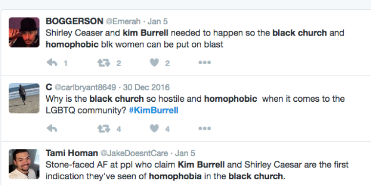Twitter Comments Kim Burrell, Black Church