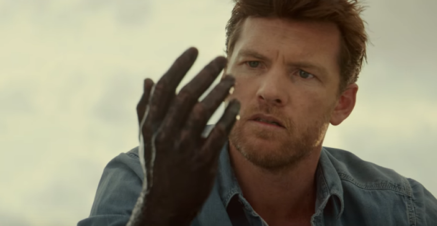 Sam Worthington stars as a father and husband whose tragic loss leads him closer to God in "The Shack," March 2017.