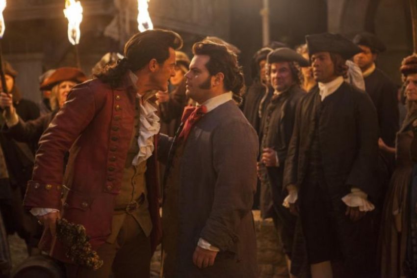 Josh Gad (R) and Luke Evans in "Beauty and the Beast."
