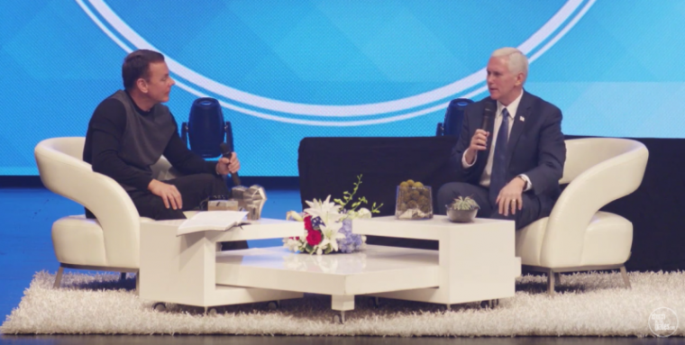 Mike Pence and David Hughes