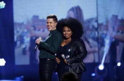 Singers Trent Harmon and La'Porsha Renae perform April 07, 2016.