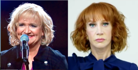Emmy-nominated and best-selling clean comedian often billed as "The Queen of Clean, Chonda Pierce (L) and comedian Kathy Griffin (R).