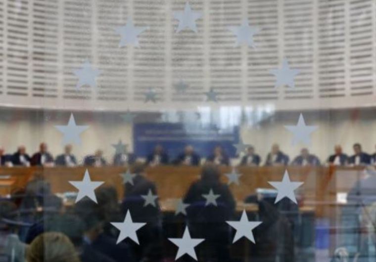 A photo of the judges of the European Court of Human Rights sitting in the courtroom during a hearing.