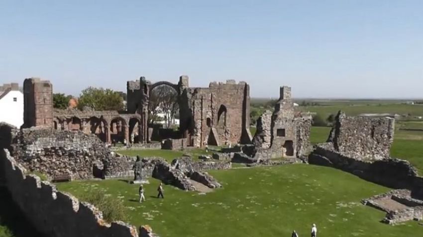 The tidal island of Lindisfarne or Holy Island in Northumberland, the U.K., in May 26, 2012.