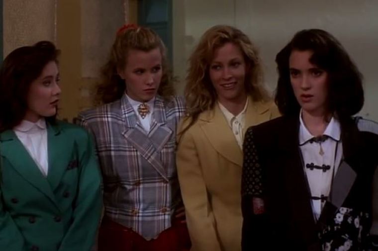 A screenshot from the official trailer of the movie 'Heathers.'
