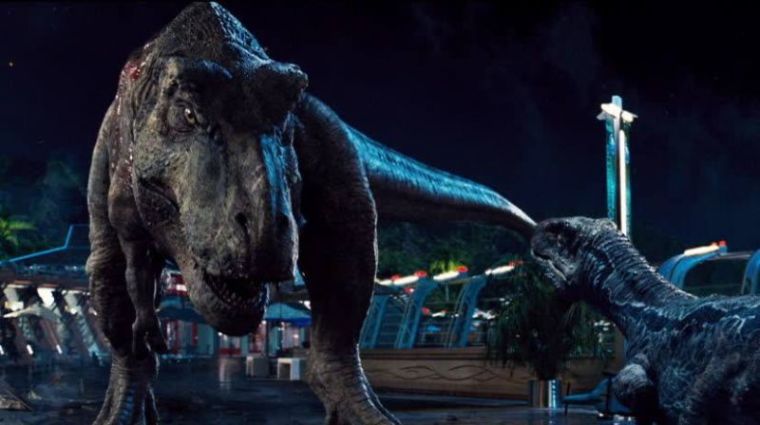 A promotional photo of the movie 'Jurassic World.'