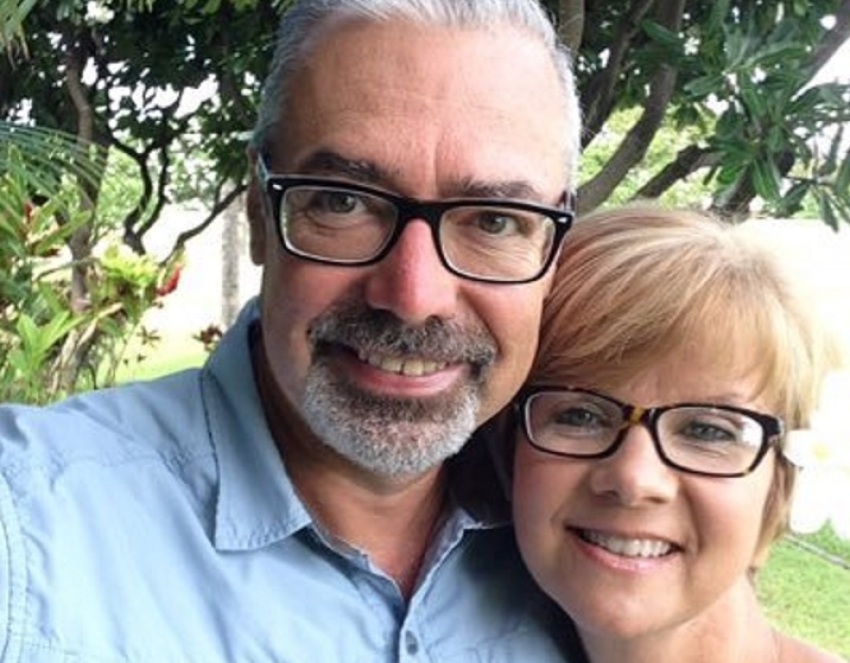 Eddie Hilburn, 52, and his wife.