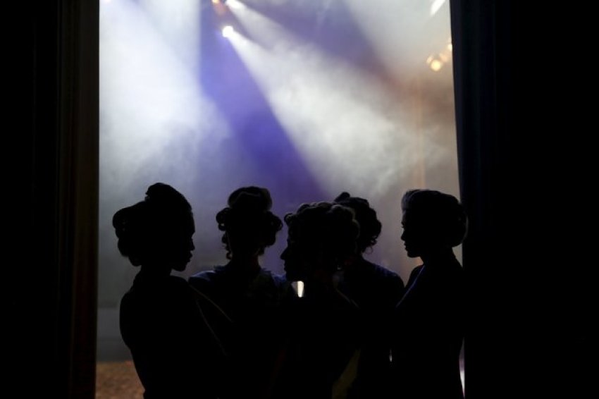 Contestants prepare to rehearse to compete in the "Miss World Spain" pageant in Estepona, southern Spain, October 25, 2015.