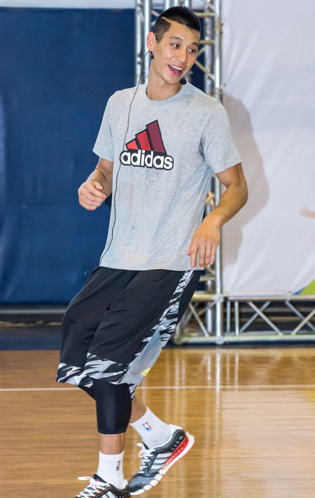 Jeremy Lin attends the 2017 international championship for "DOTA 2."