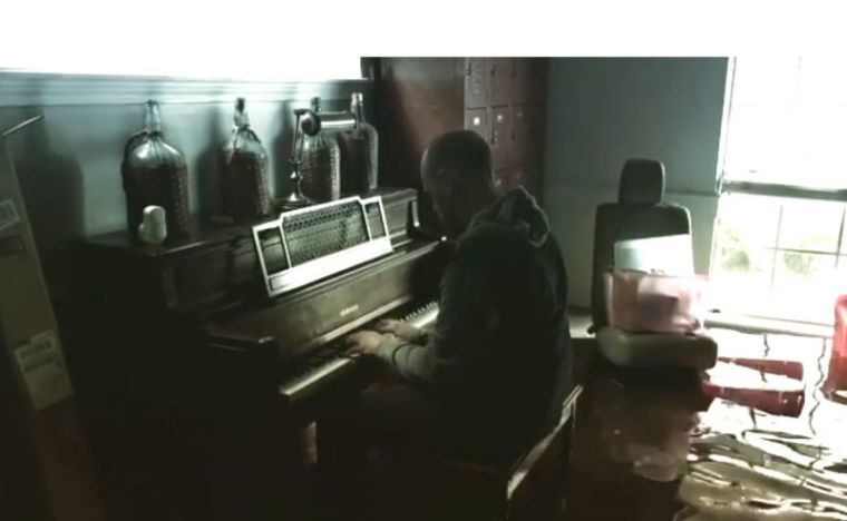 Piano in Flooded Home