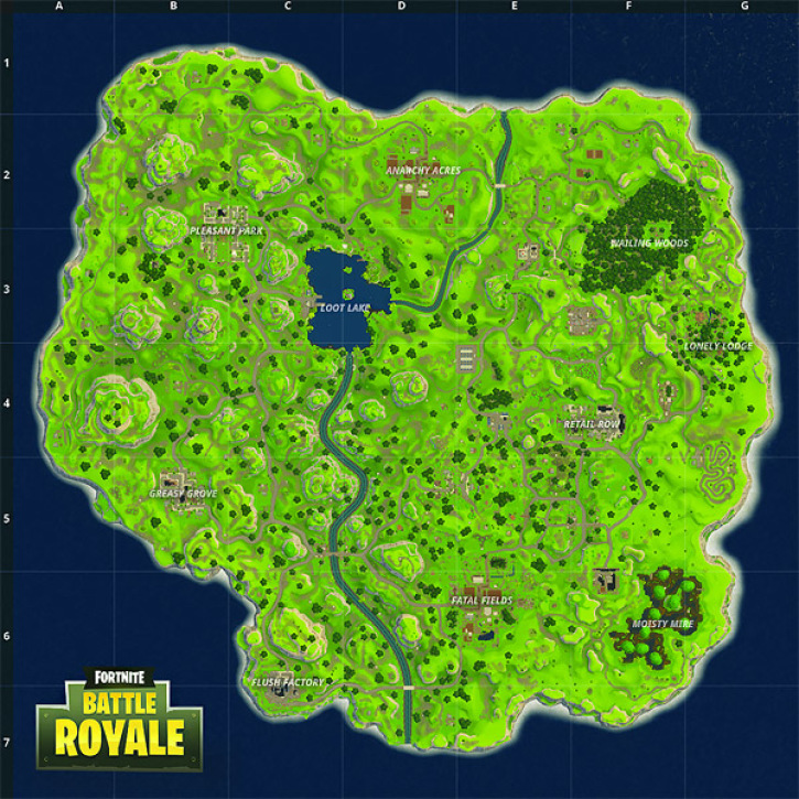 Fortnite 100 Player Battle Royale Mode Coming On Sep 26 Now - the map for the new battle royale mode in fortnite fortnite epic games