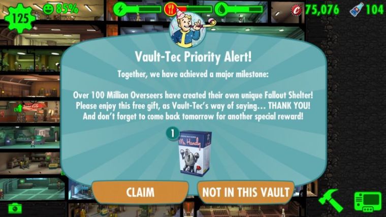 Fallout Shelter Gameplay News Major Freebies Await Players As Bethesda Celebrates Over 100 Million Downloads The Christian Post