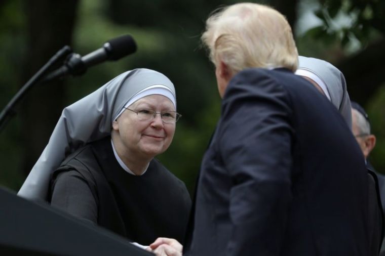 Trump, little sisters of the poor
