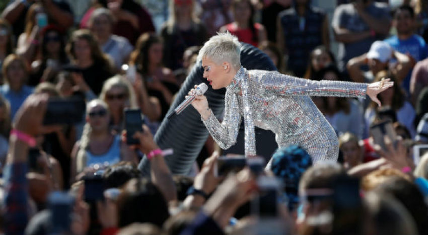 Singer Katy Perry performs during her 4-day tour "Katy Perry - Witness World Wide" at Ramon C. Cortines School of Visual and Performing Arts in Los Angeles, California U.S., June 12, 2017.