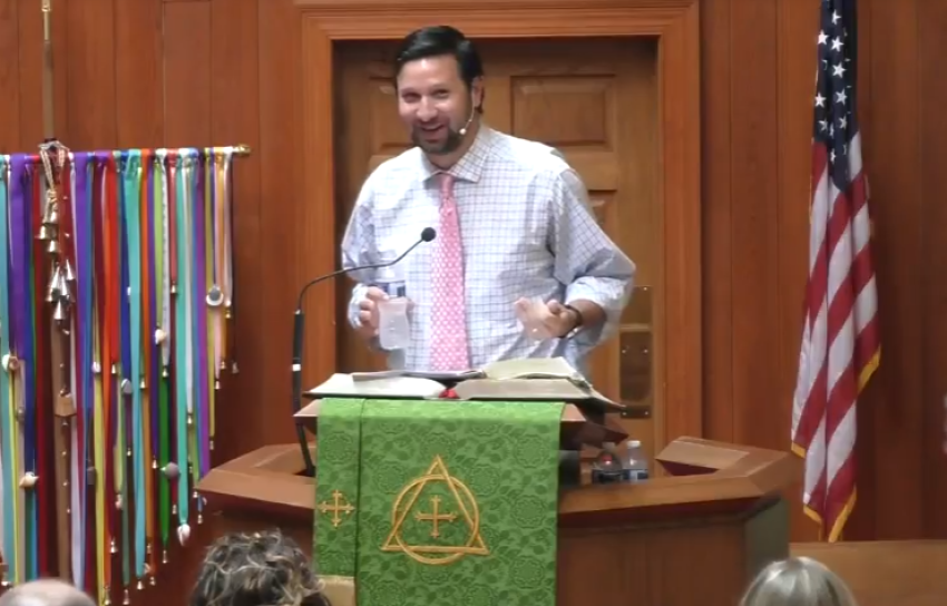 Suspended Pastor Jonathan Mills of Kitty Hawk Methodist Church in North Carolina.