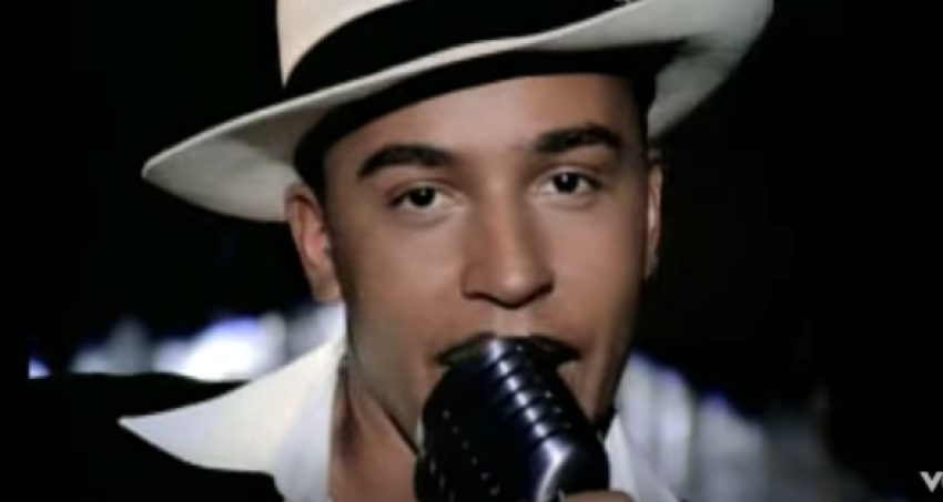 Lou Bega in his official music video for "Mambo No. 5 (A Little Bit of.)" 1999.