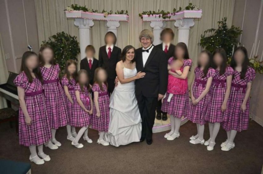 Louise and David Turpin and their children.