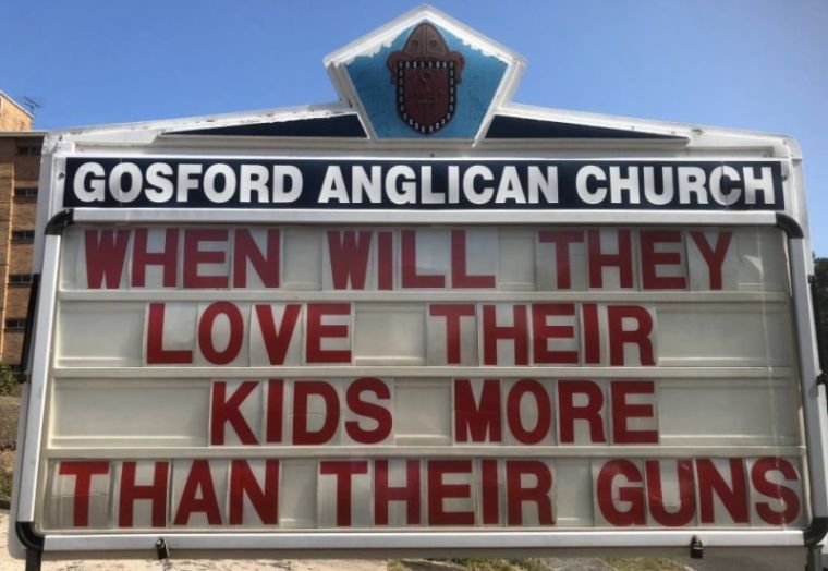 Australian Church Sign