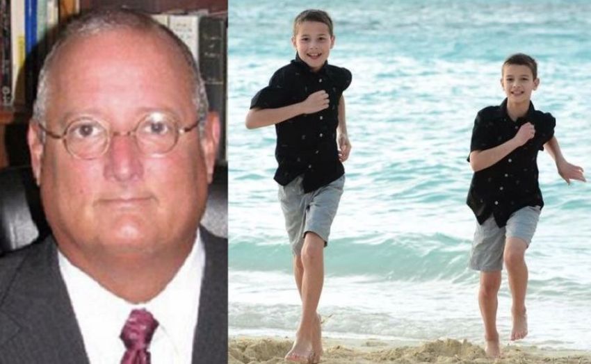Peter S. Ruckman, 58 (L), and his sons Christopher Ruckman, 14 (C) and John "Jack" Ruckman, 12 (R).