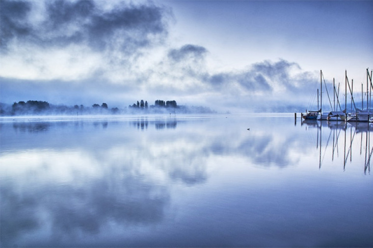 Sky reflected in Lake Constance