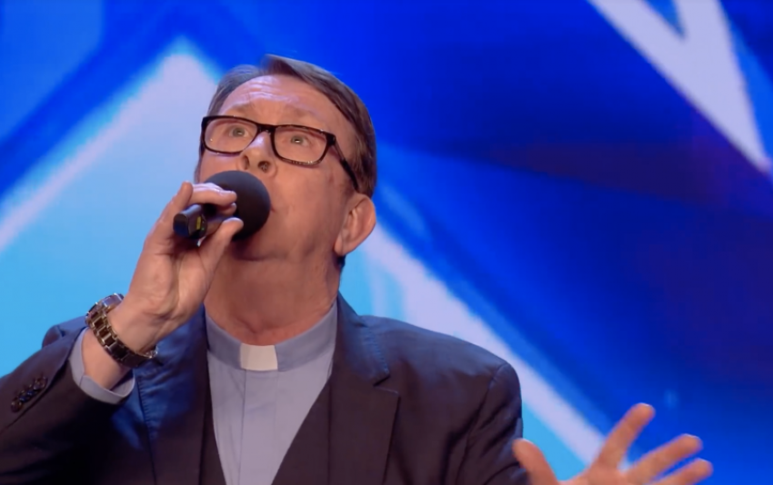 Priest makes Simon Cowell cry on 