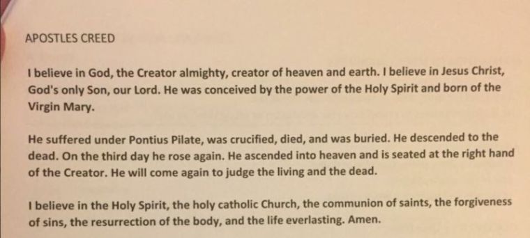 Edited Apostles' Creed