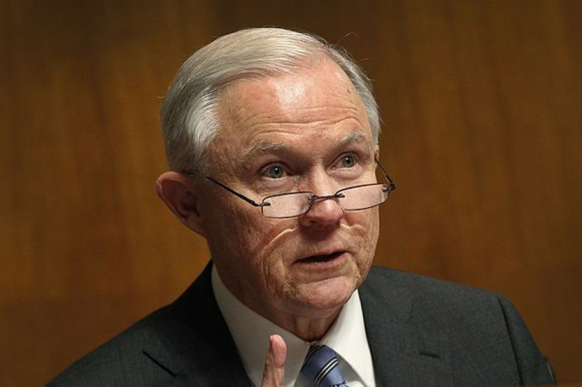 Attorney General Jeff Sessions, who also announced the