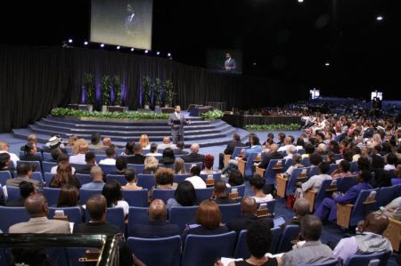 Crenshaw Christian Center Pastor Fred Price Jr. returned to the helm of the church on Sunday July 1, 2018 after stepping down in June 2017 over "serious personal misjudgments."