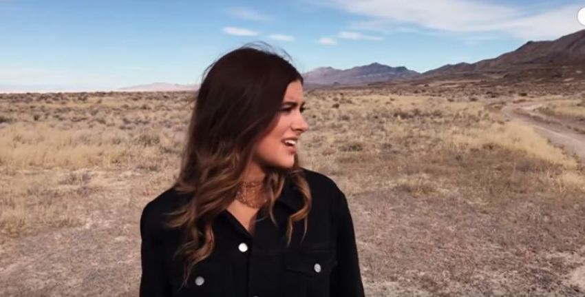 Riley Clemmons seen making the video for "Broken Prayers" posted on YouTube December 14, 2017.