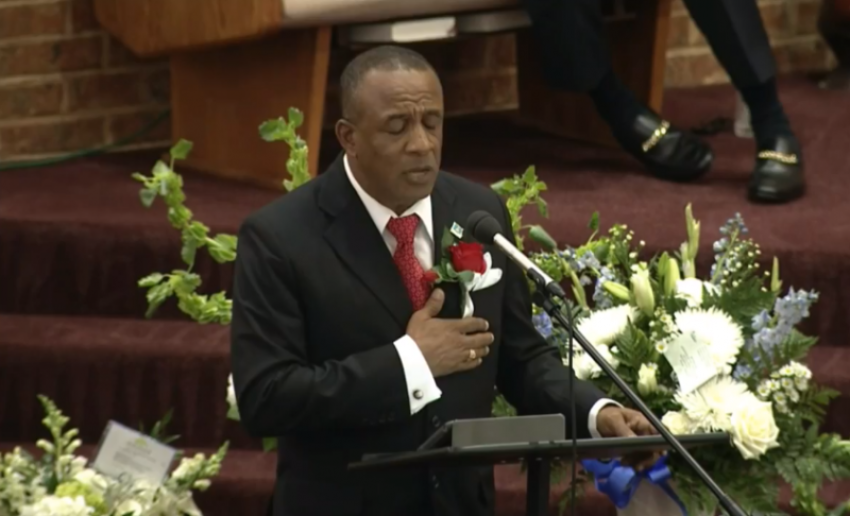 Ignatius Jean remembers his nephew, Botham Shem Jean during his memorial service on Thursday September 13, 2018.