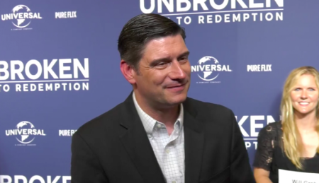Will Graham, executive director of the Billy Graham Training Center at The Cove and vice president of the Billy Graham Evangelistic Association, attends the red carpet premiere of "Unbroken: Path to Redemption."