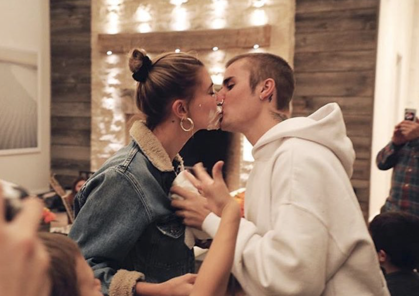 Justin and Hailey Bieber celebrate her birthday on November 22, 2018.
