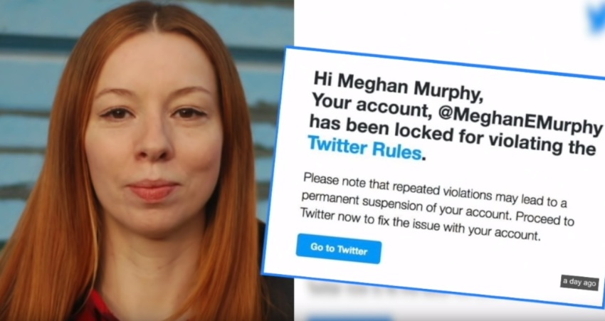 Meghan Murphy, editor of Feminist Current, who was banned from Twitter for writing