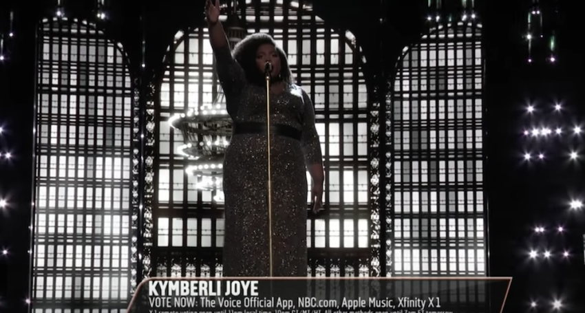 Team Kelly's Kymberli Joye performs