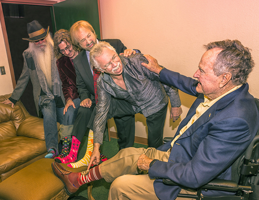The Oak Ridge Boys with former President George H.W. Bush. 