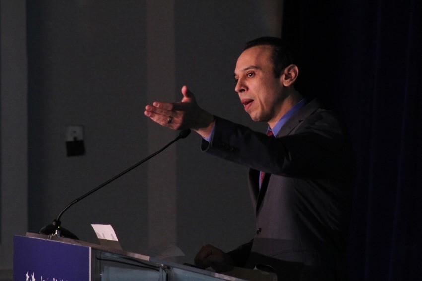 Roger Severino, the director of the Department of Health and Human Services Office of Civil Rights, speaks at the American Principles Project Foundation "State Lunch" held at the Mayflower Hotel in Washington, D.C. on Dec. 11, 2018.