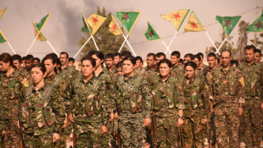 Syrian Kurdish YPG fighters.