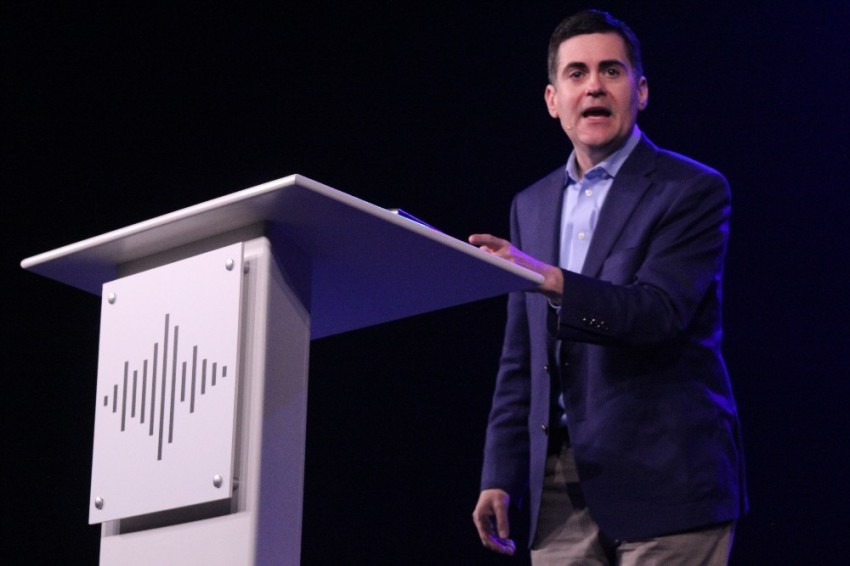 Russell Moore speaks at the 2019 Evangelicals for Life conference at the McLean Bible Church in Vienna, Virginia on Jan. 17, 2019.