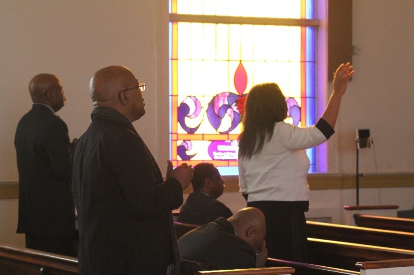 Attendees worship during the kickoff of the pro-life Sudden Uprising conference held at Emmanuel Church of God in Christ in Washington, D.C. on Jan. 18, 2019.