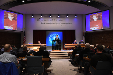 Executive Committee chairman Mike Stone asked EC members to "do all you can" to protect children from abuse.