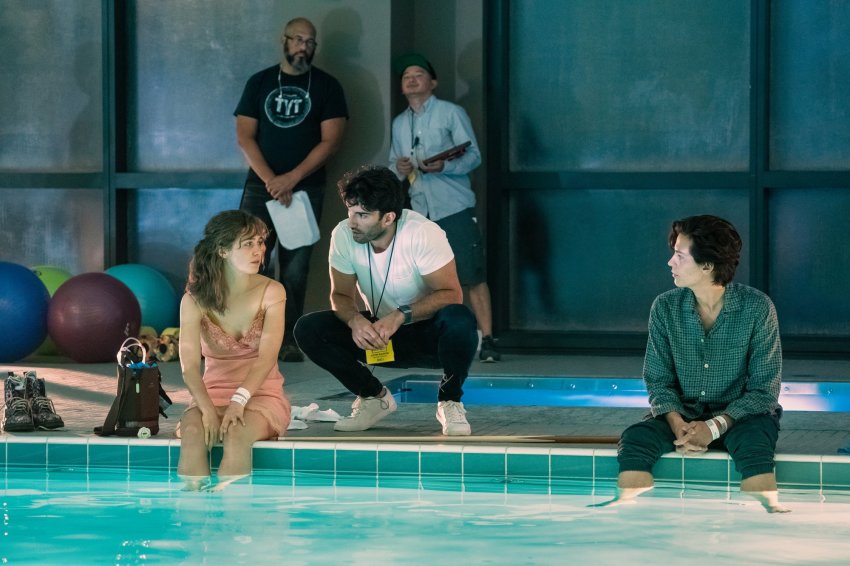 Haley Lu Richardson and Cole Sprouse in the movie "Five Feet Apart."