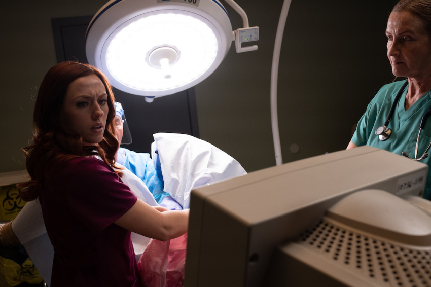 A scene from the movie "Unplanned," in theaters March 29, 2019.